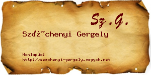 Széchenyi Gergely névjegykártya